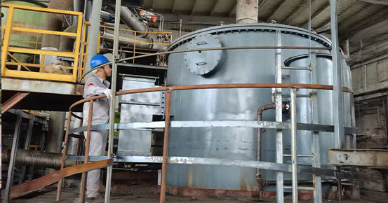 ¡Servicio posventa exitoso de planta 5T ESP y sulfonador para cliente chino luego de 5 años de funcionamiento!